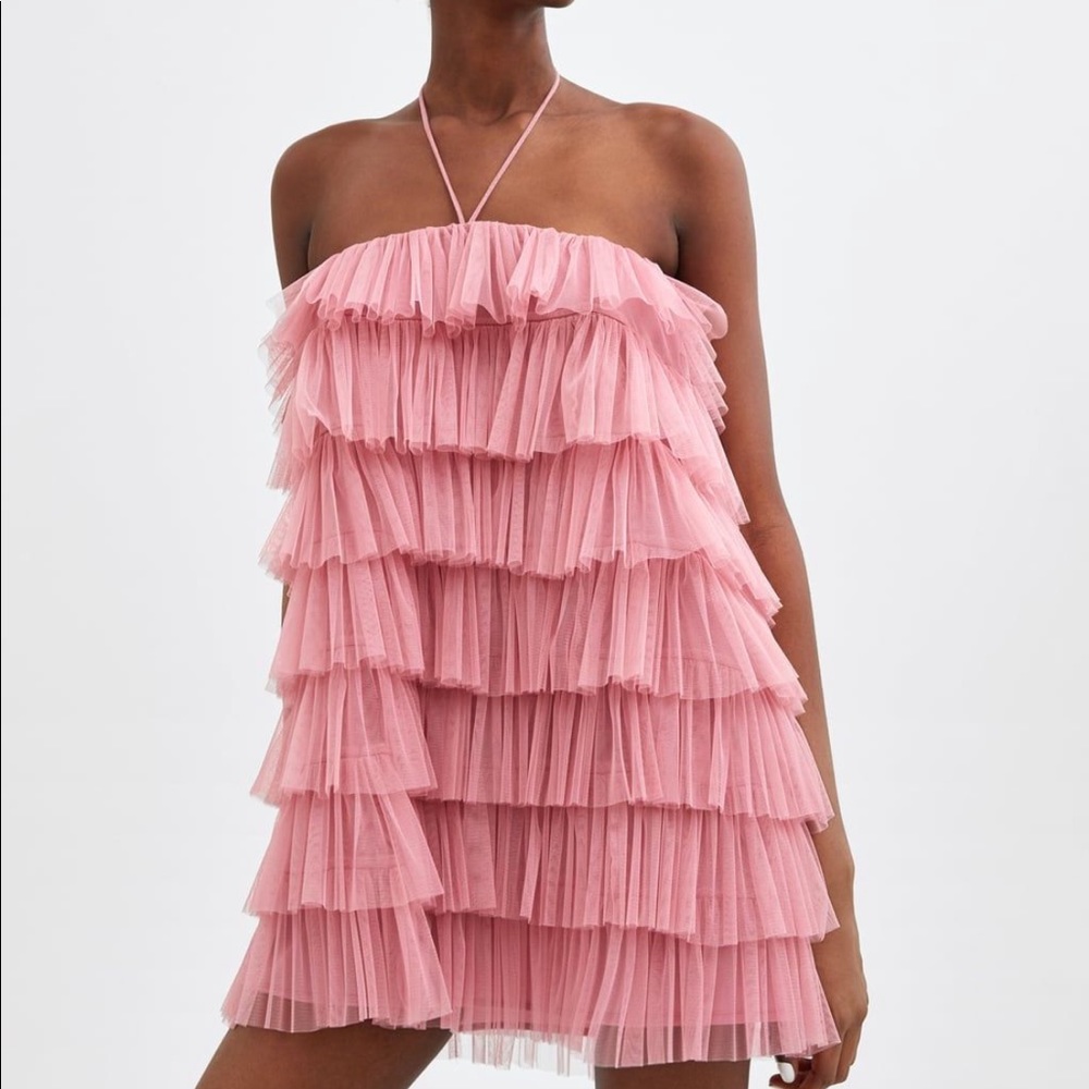 Zara Ruffle Tulle Dress